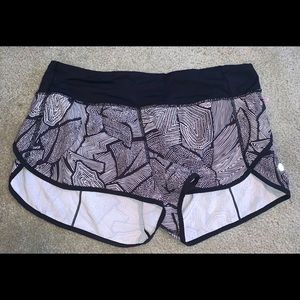 Black and White Speed Up Shorts 2.5” Inseam